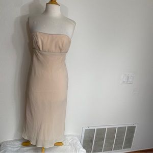 Dessy Collection Women's Nude Strapless Special Occasion Dress Size 0 Party